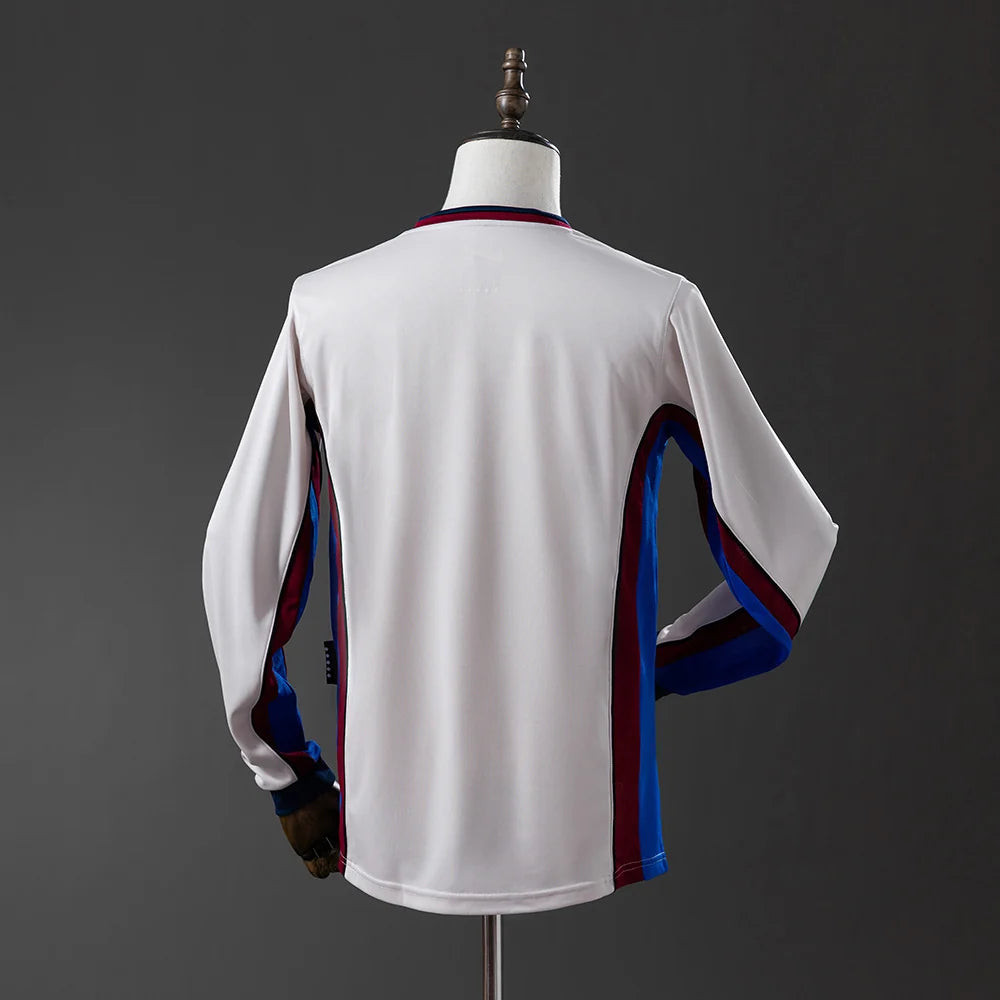 Barcelona 98/99 Away Adult's Long Sleeve Jersey- Retro