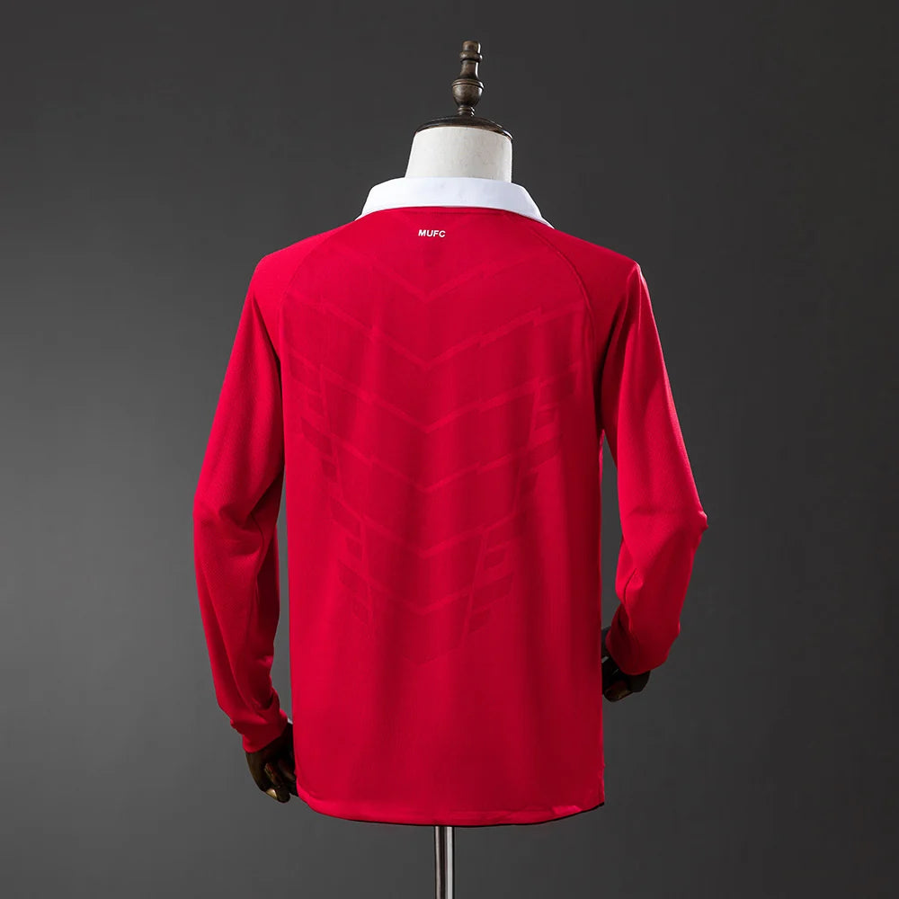 Manchester United 10/11 Home Adults's Long Sleeve Jersey- Retro