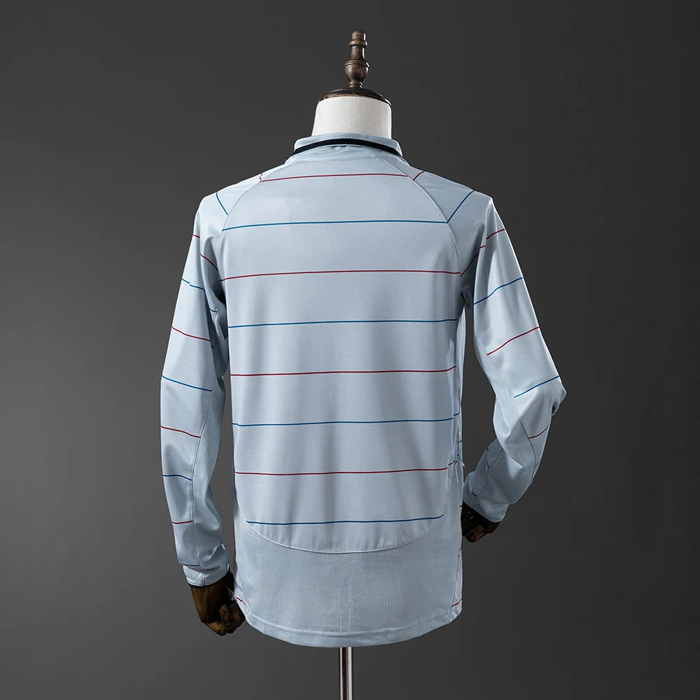 Barcelona 03/04 Away Adult's Long Sleeve Jersey- Retro