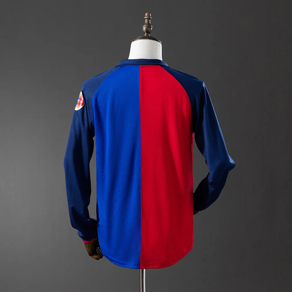 Barcelona 100th Anniversary Home Adult's Long Sleeve Jersey- Retro
