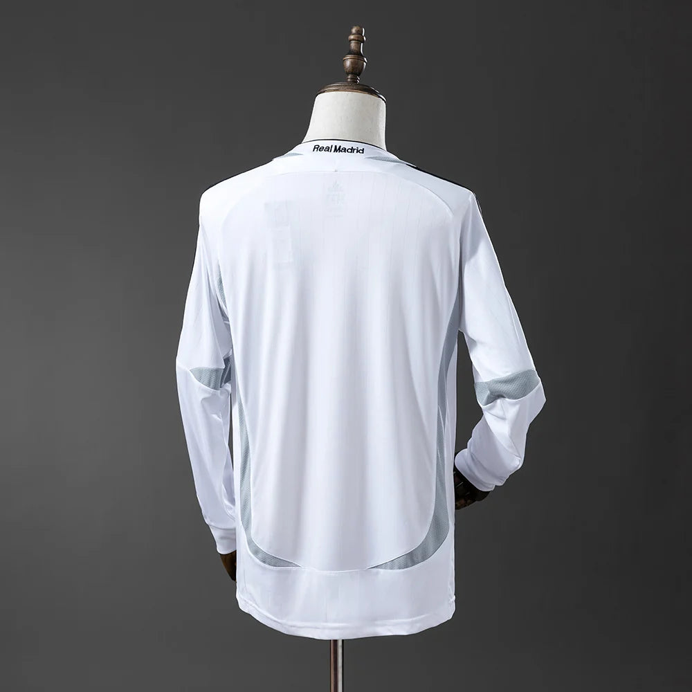 Real Madrid 06/07 Home Adult's Long Sleeve Jersey- Retro