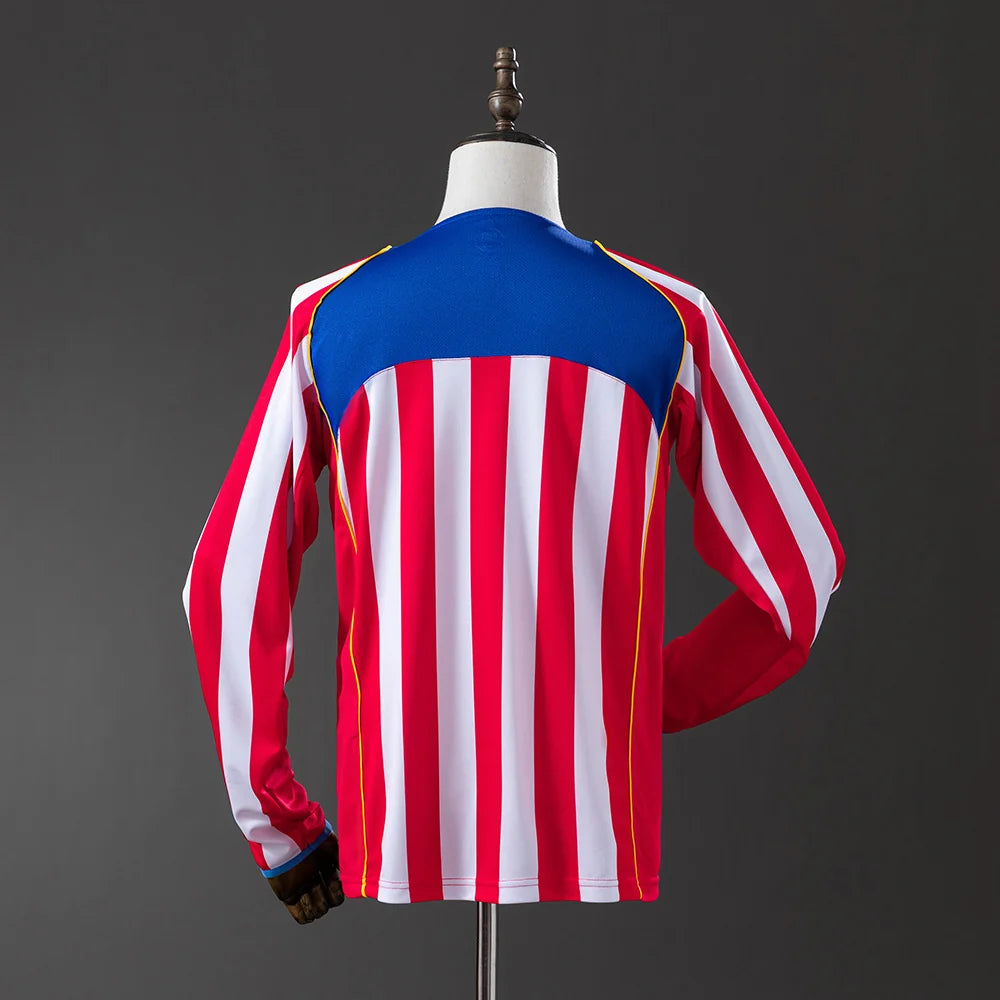 Atletico Madrid 04/05 Home Adult's Long Sleeve Jersey- Retro