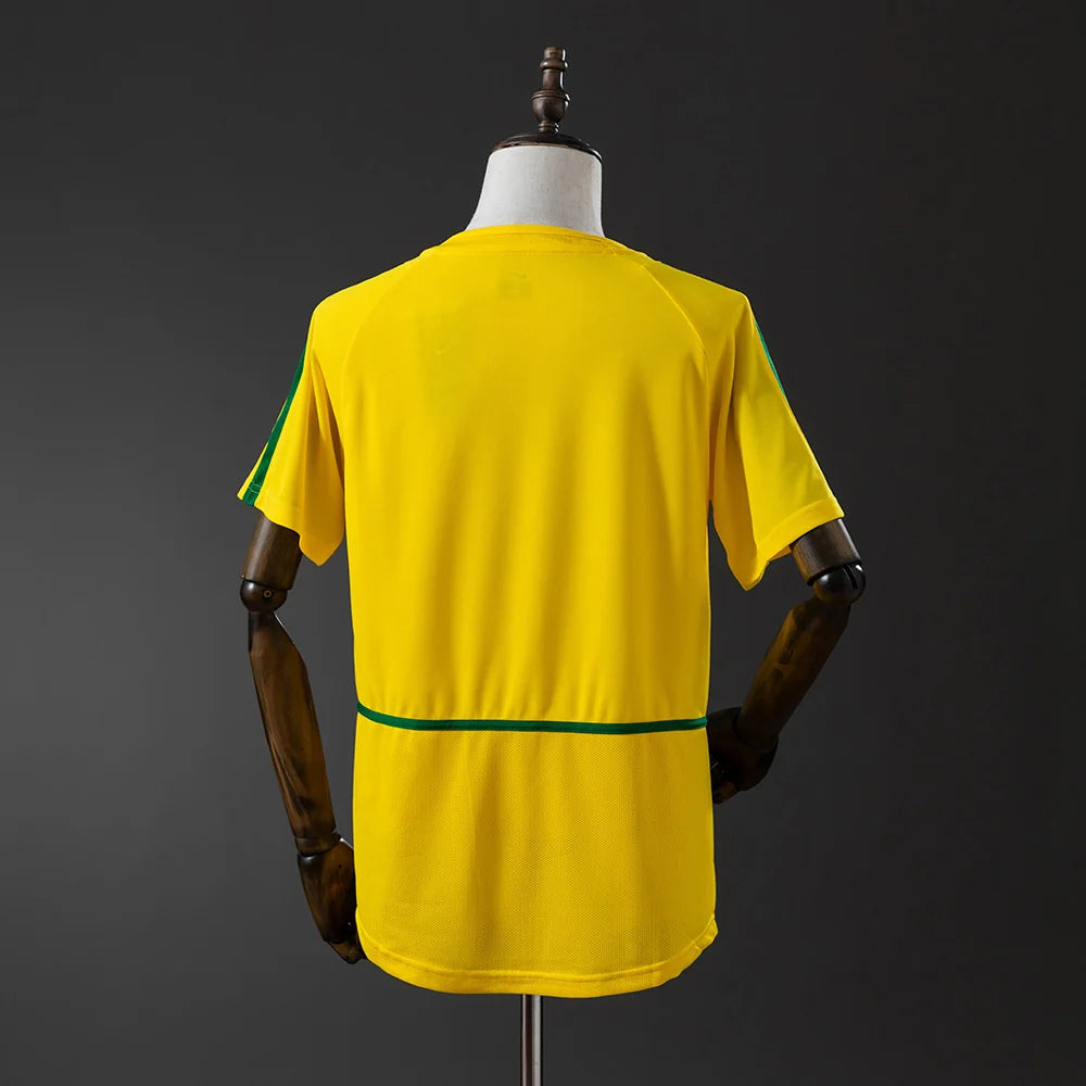 Brazil 2002 Home Adult's Jersey- Retro