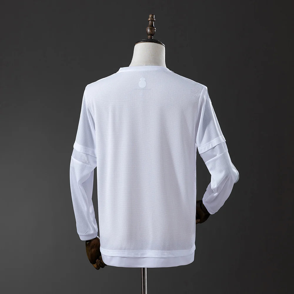 Real Madrid 15/16 Home Adult's Long Sleeve Jersey- Retro