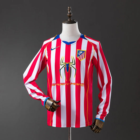 Atletico Madrid 04/05 Home Adult's Long Sleeve Jersey- Retro