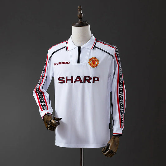Manchester United 98/99 Away Adult's Long Sleeve Jersey- Retro