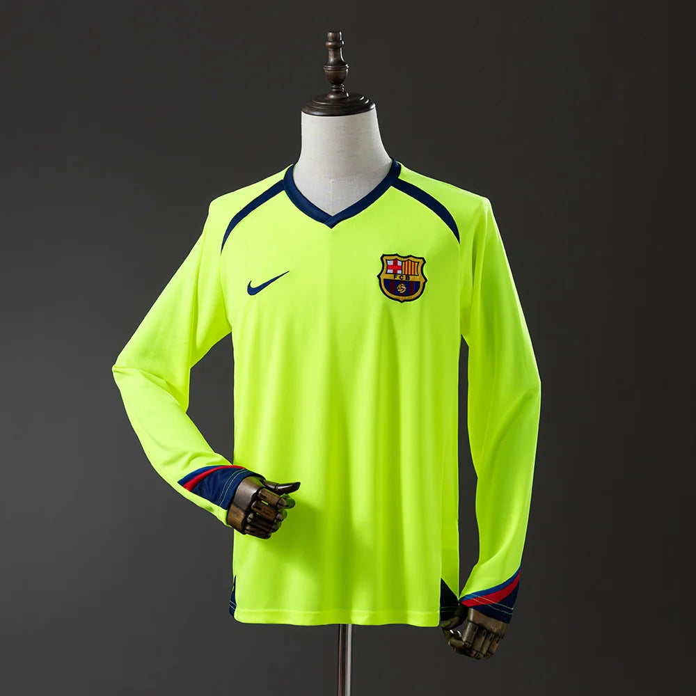 Barcelona 05/06 Away Adult's Long Sleeve Jersey- Retro