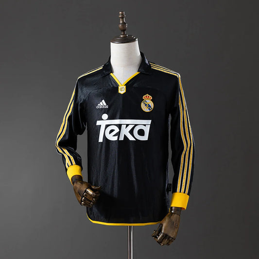 Real Madrid 99/00 Away Adult's Long Sleeve Jersey- Retro