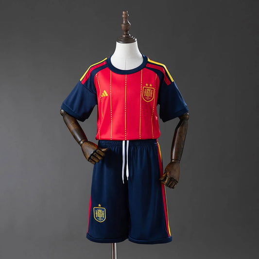 Spain 2026 Home 2 Star Kid's Jersey & Shorts
