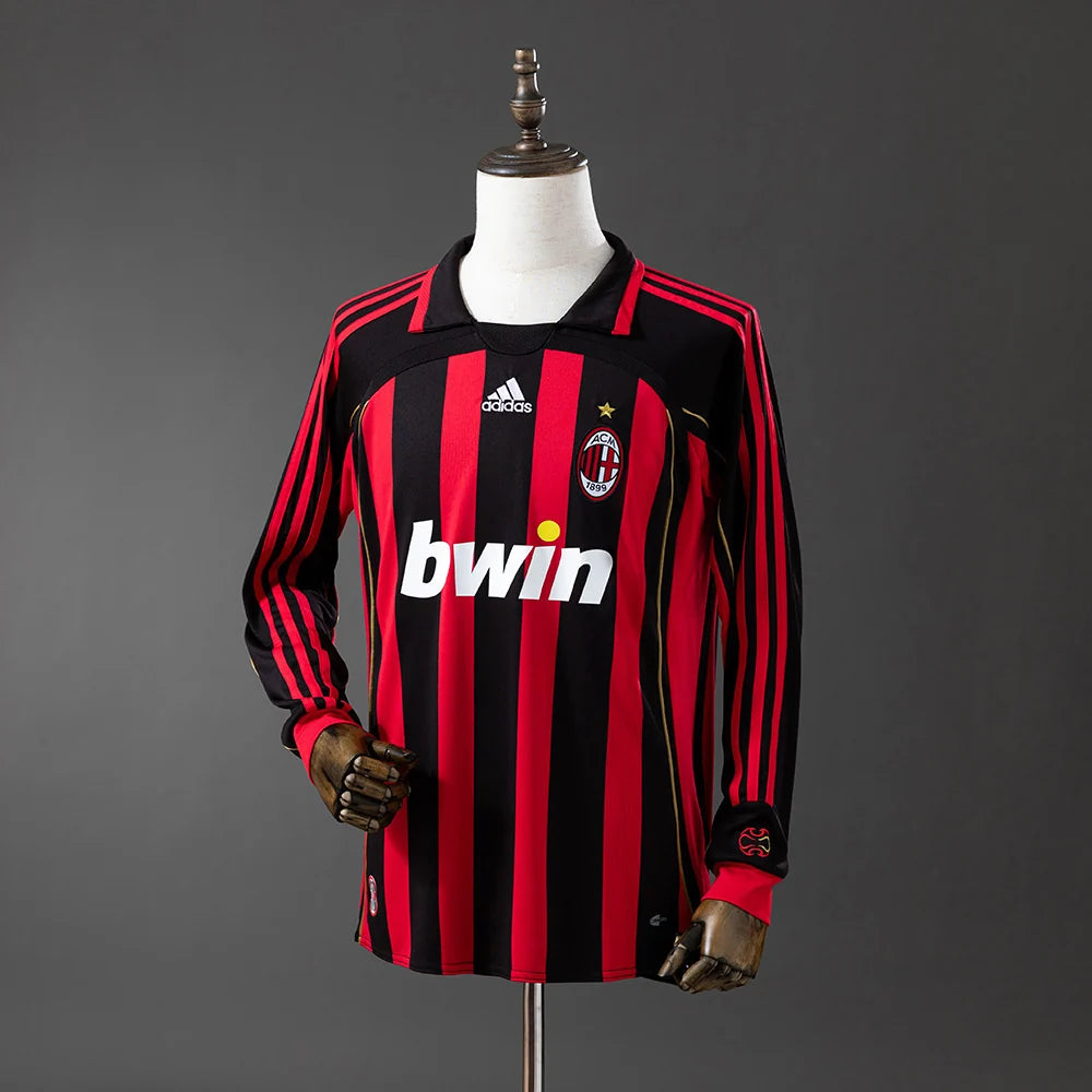 AC Milan 06/07 Home Adult's Long Sleeve Jersey- Retro