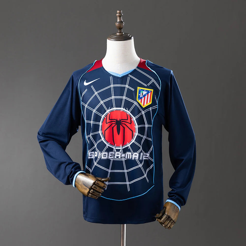 Atletico Madrid 04/05 Away Adult's Long Sleeve Jersey- Retro