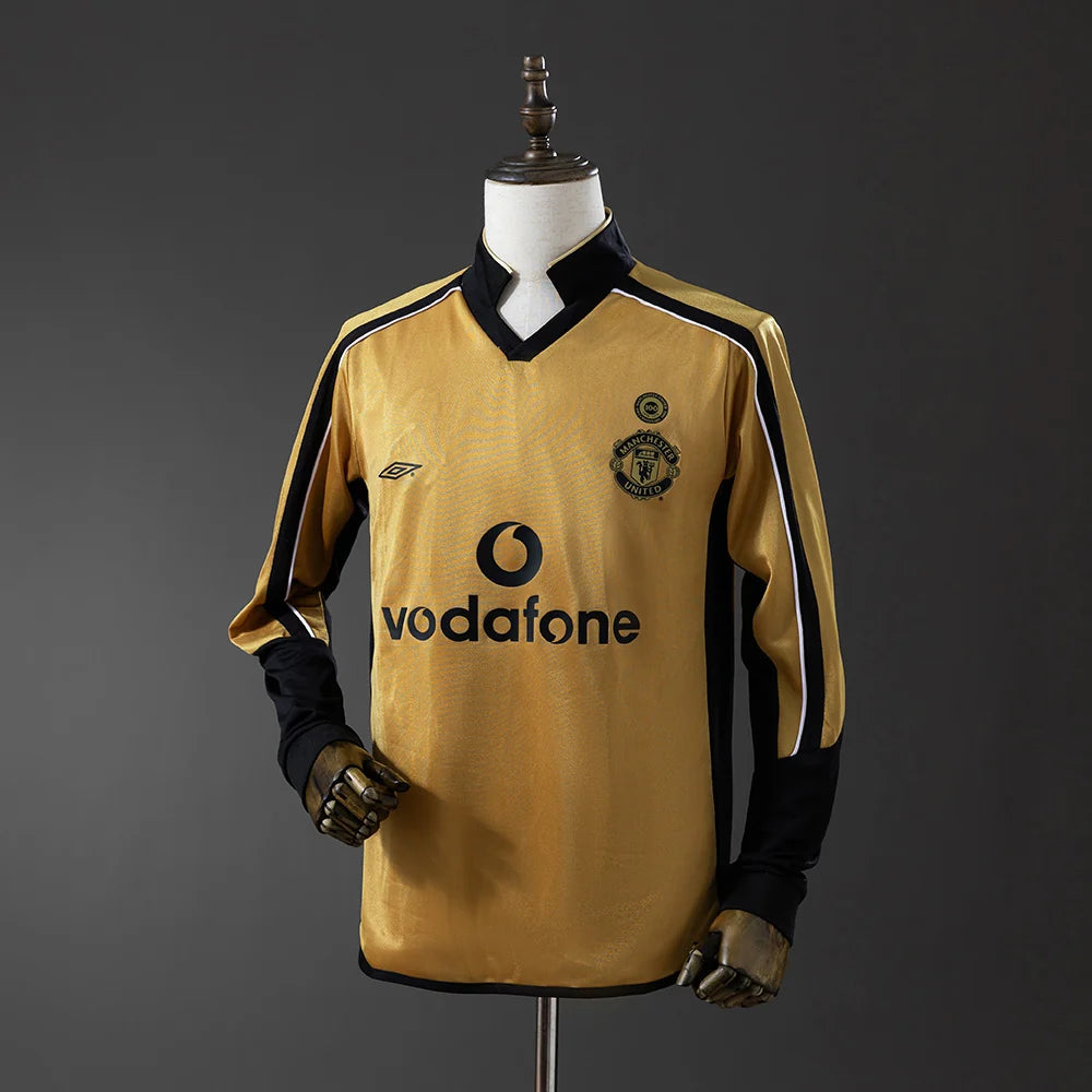 Manchester United 01/02 100th Anniversary (Double Sided) Adult's Long Sleeve Jersey- Retro