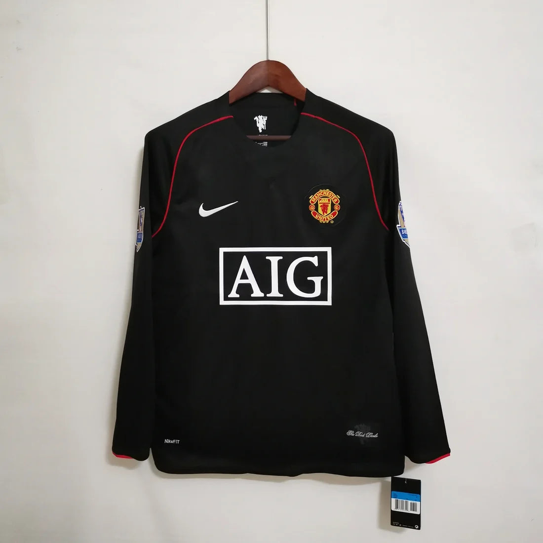 Manchester United 07/08 Away Adult's Long Sleeve Jersey- Retro