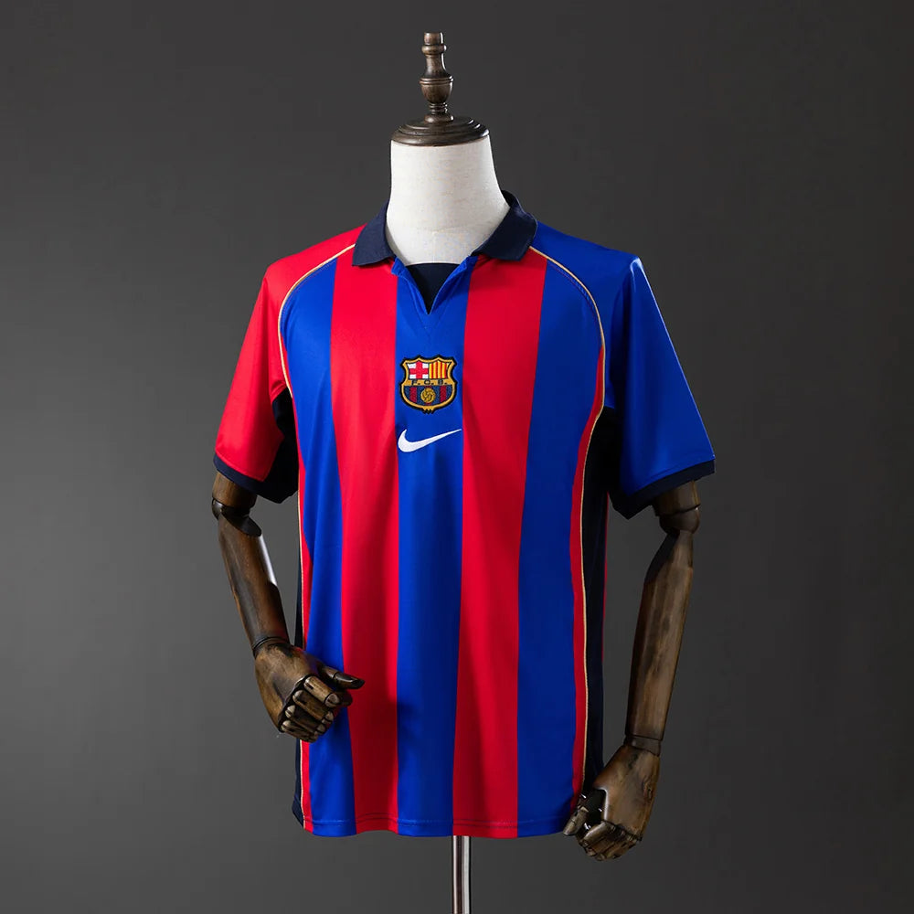 Barcelona 01/02 Home Adult's Jersey- Retro