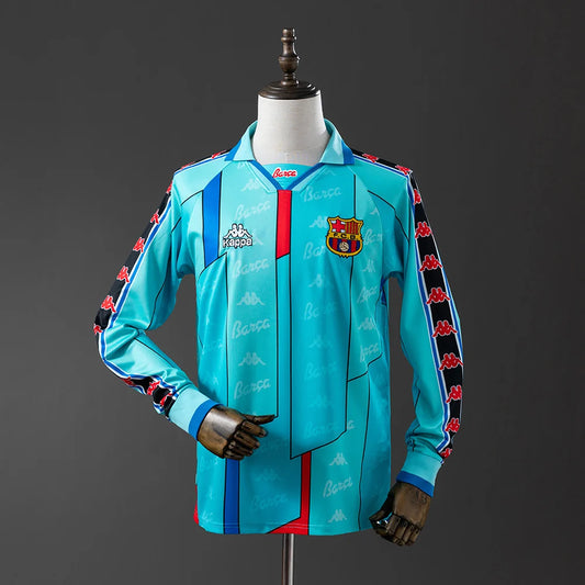 Barcelona 96/97 Away Adult's Long Sleeve Jersey- Retro