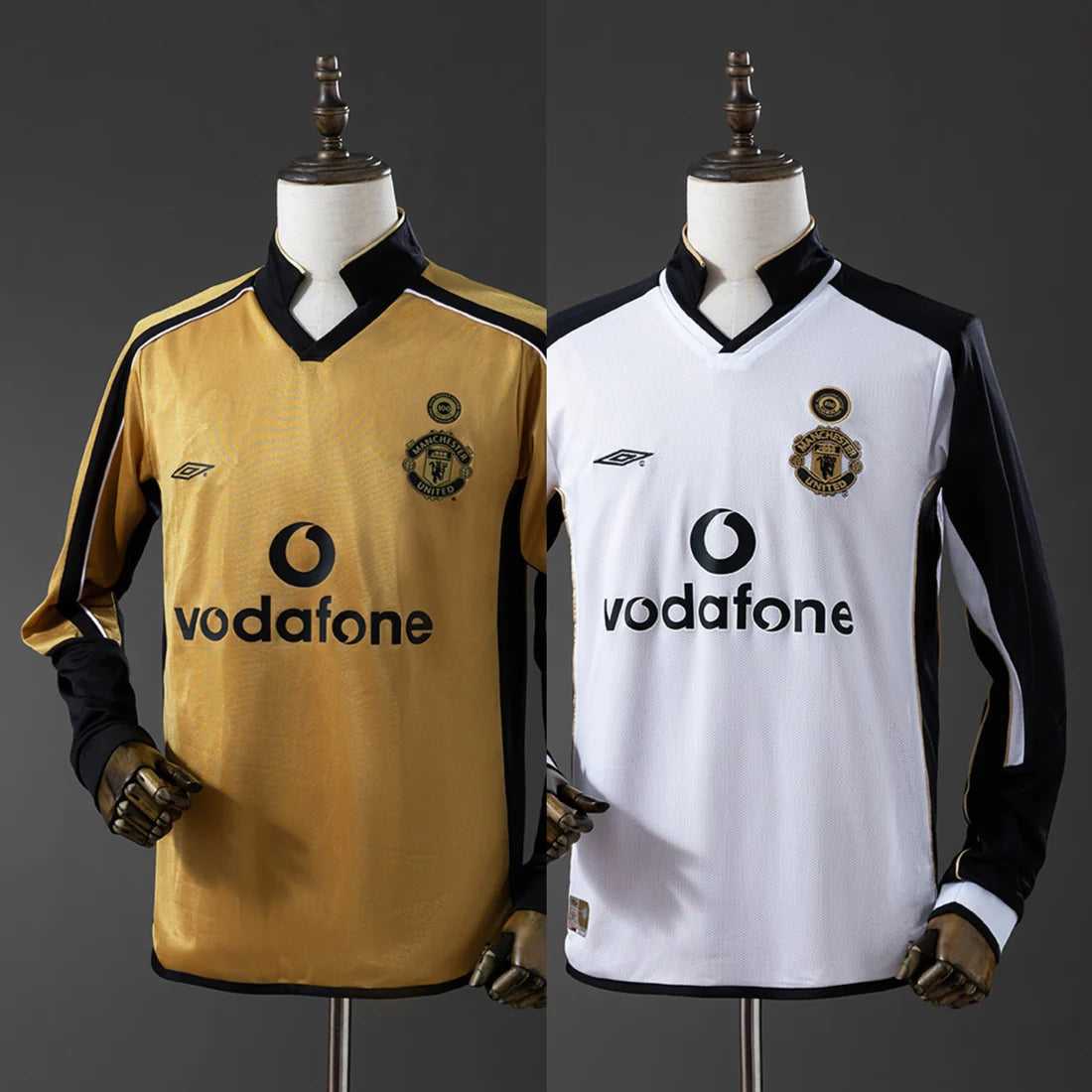 Manchester United 01/02 100th Anniversary (Double Sided) Adult's Long Sleeve Jersey- Retro