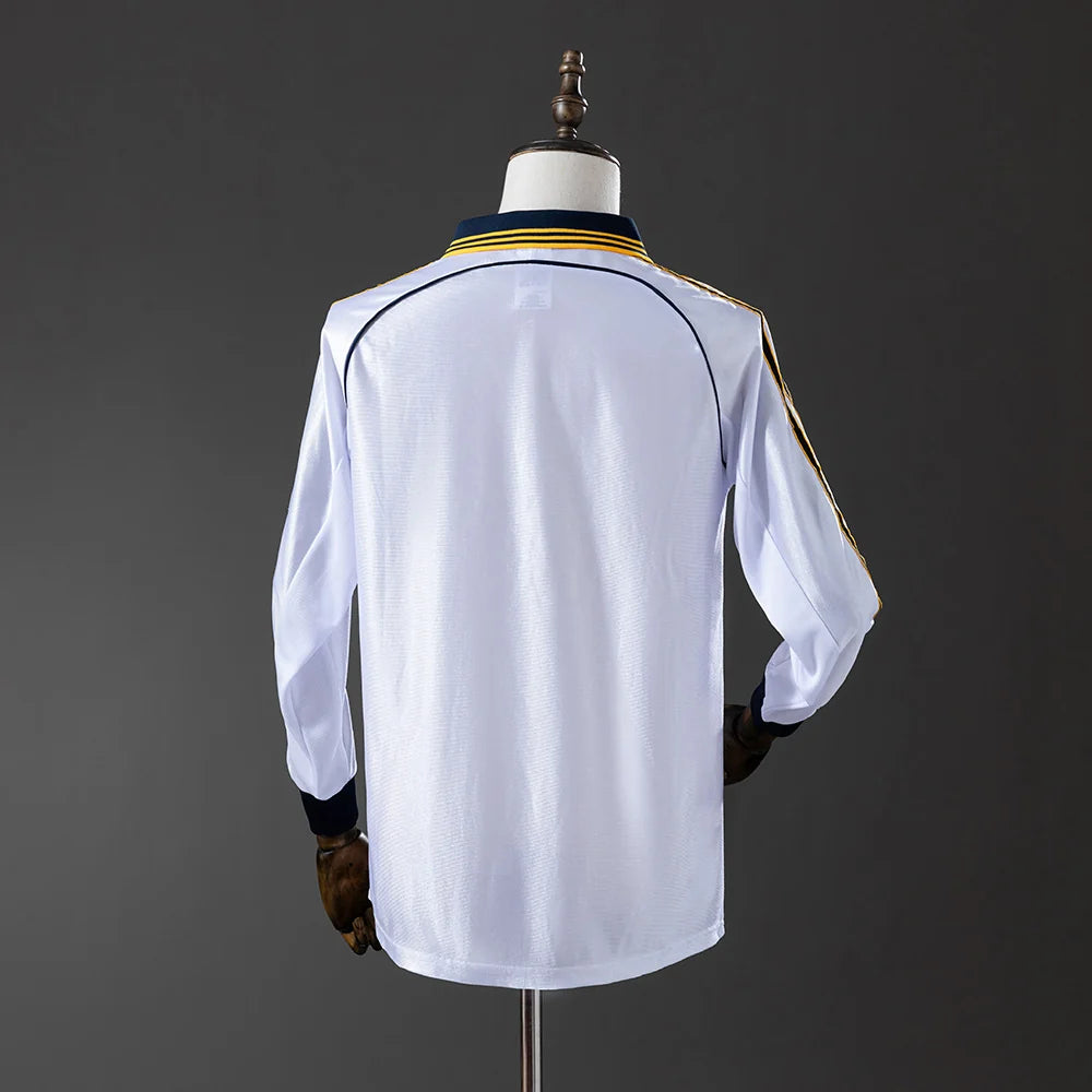 Real Madrid 99/00 Home Adult's Long Sleeve Jersey- Retro