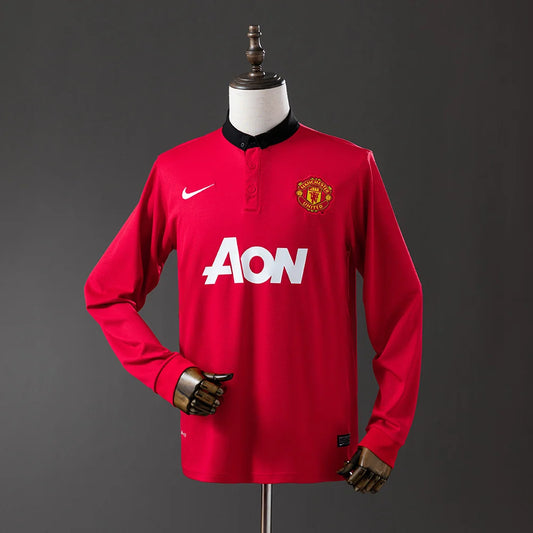 Manchester United 13/14 Home Adult's Long Sleeve Jersey- Retro