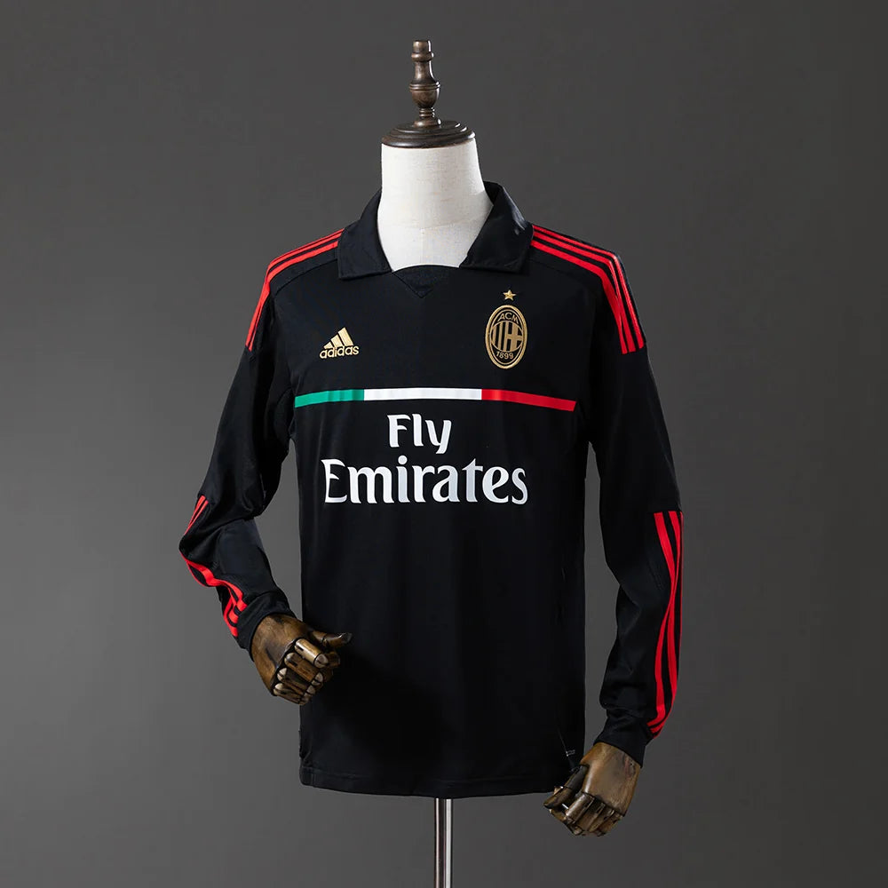 AC Milan 11/12 Away Adult's Long Sleeve Jersey- Retro