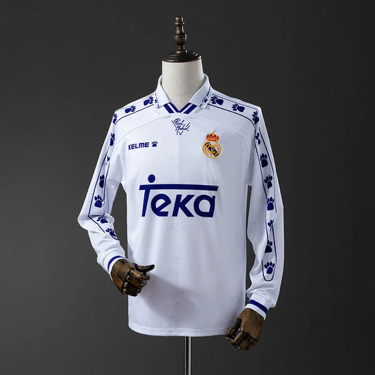 Real Madrid 94/95 Adult's Long Sleeve Jersey- Retro