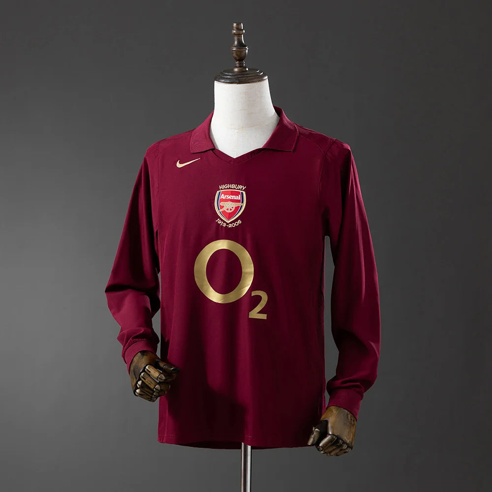 Arsenal 05/06 Home Adult's Long Sleeve Jersey- Retro