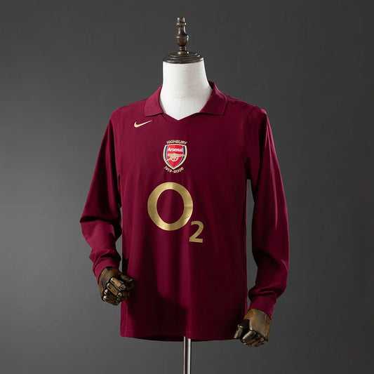 Arsenal 05/06 Home Adult's Long Sleeve Jersey- Retro