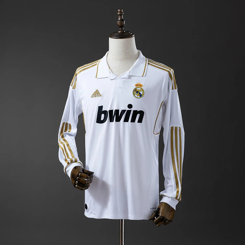 Real Madrid 11/12 Home Adult's Long Sleeve Jersey- Retro