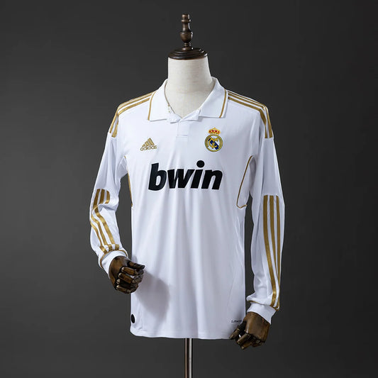 Real Madrid 11/12 Home Adult's Long Sleeve Jersey- Retro
