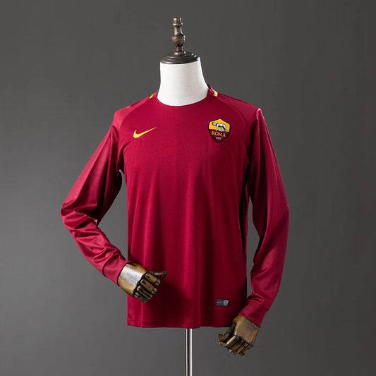 Roma 17/18 Home Adult's Long Sleeve Jersey- Retro