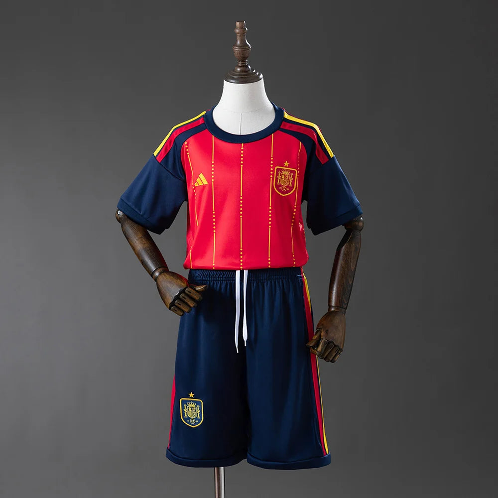 Spain 2026 Home Kid's Jersey & Shorts