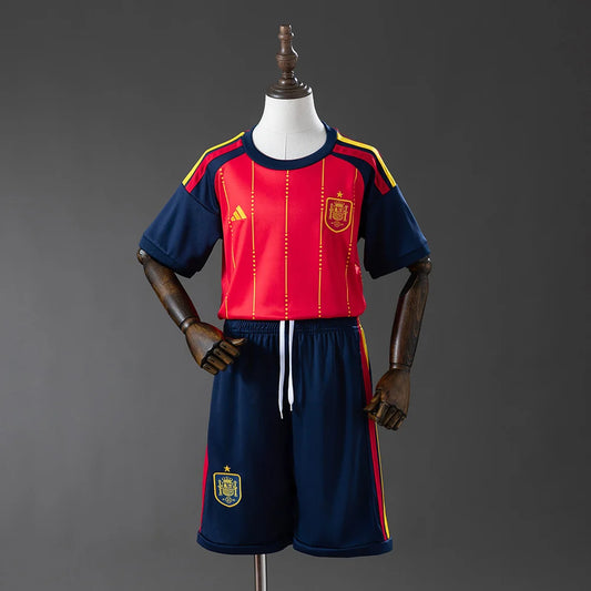 Spain 2026 Home Kid's Jersey & Shorts