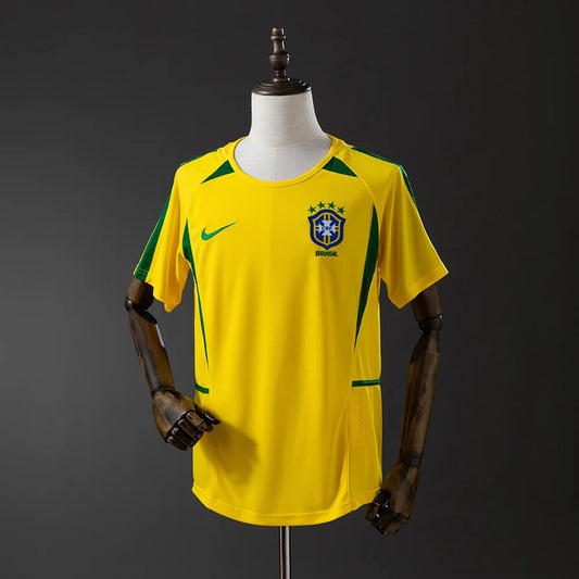 Brazil 2002 Home Adult's Jersey- Retro