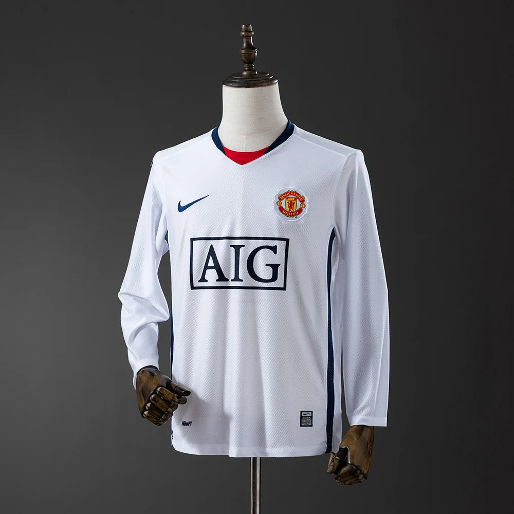 Manchester United 08/09 Away Adult's Long Sleeve Jersey- Retro