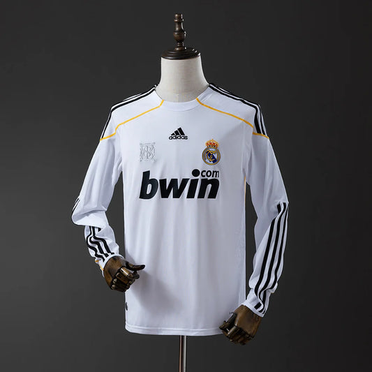 Real Madrid 09/10 Home Adult's Long Sleeve Jersey- Retro