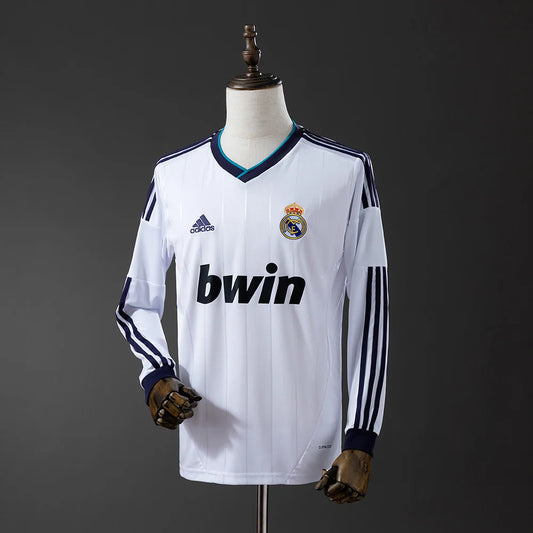 Real Madrid 12/13 Home Adult's Long Sleeve Jersey- Retro