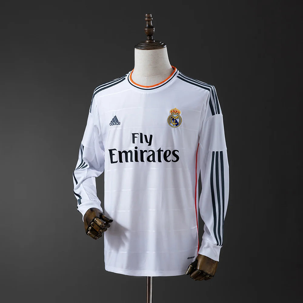 Real Madrid 13/14 Home Adult's Long Sleeve Jersey- Retro