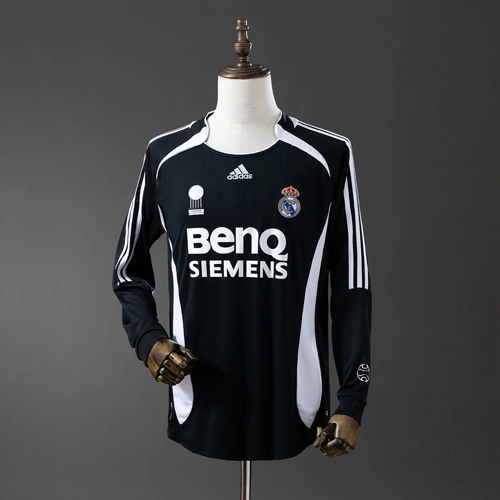 Real Madrid 06/07 Away Adult's Long Sleeve Jersey- Retro