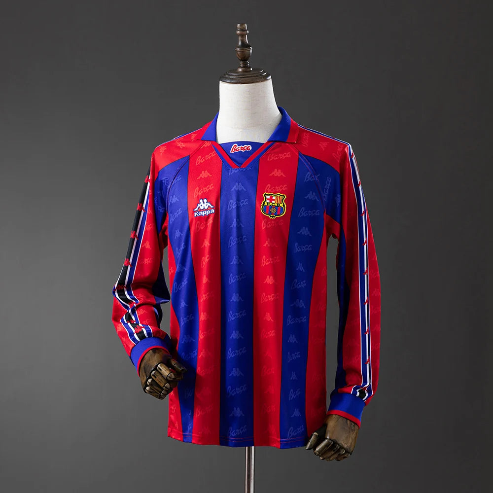 Barcelona 96/97 Home Adult's Long Sleeve Jersey- Retro