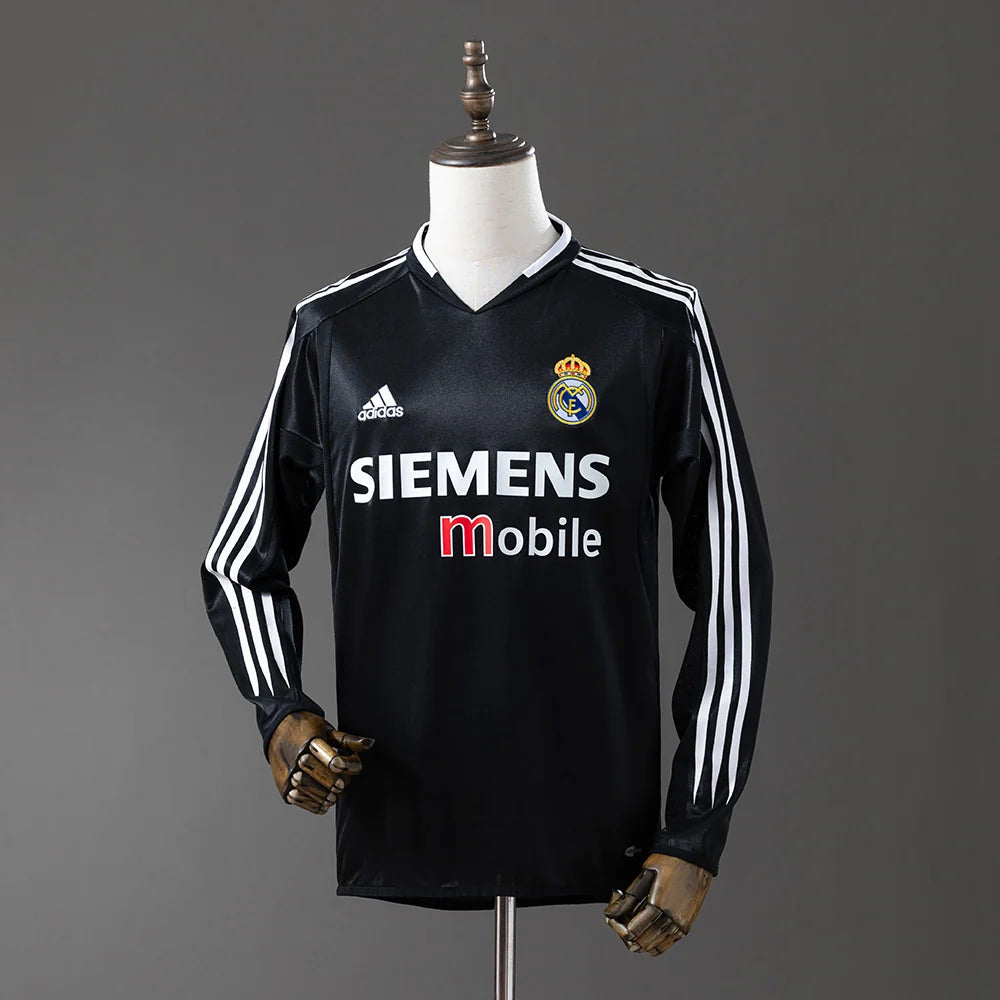 Real Madrid 04/05 Away Adult's Long Sleeve Jersey- Retro