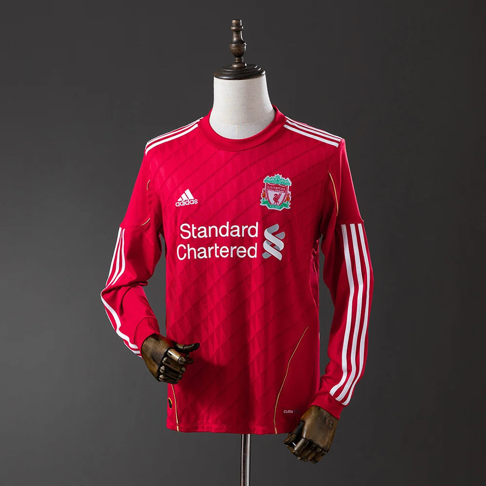 Liverpool 10/11 Home Adult's Long Sleeve Jersey- Retro