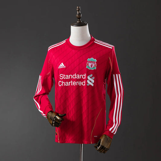 Liverpool 10/11 Home Adult's Long Sleeve Jersey- Retro