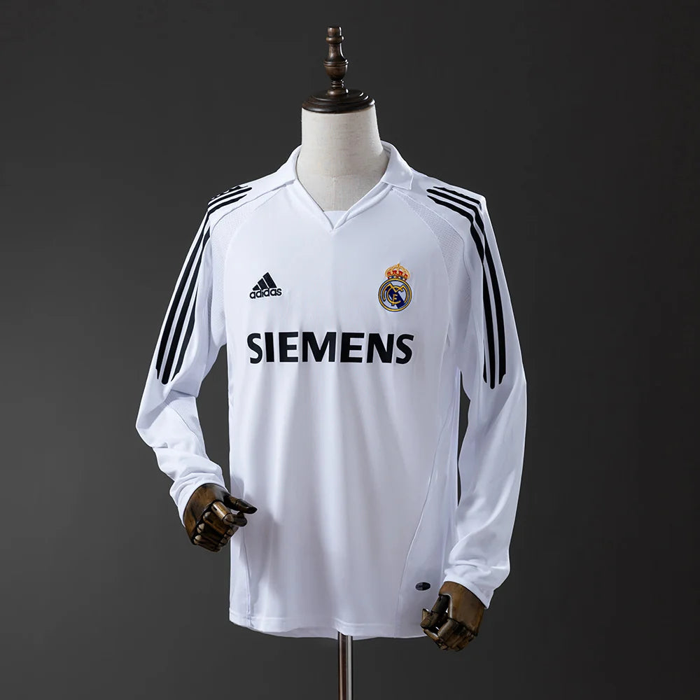 Real Madrid 05/06 Home Adult's Long Sleeve Jersey- Retro