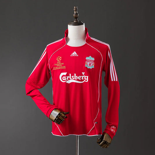Liverpool 06/07 Home UCL Final Adult's Long Sleeve Jersey- Retro