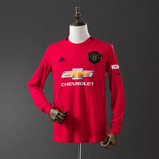 Manchester United 19/20 Home Adult's Long Sleeve Jersey- Retro