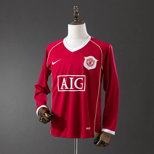 Manchester United 06/07 Home Adult's Long Sleeve Jersey- Retro
