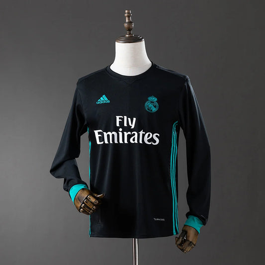 Real Madrid 17/18 Away Adult's Long Sleeve Jersey- Retro