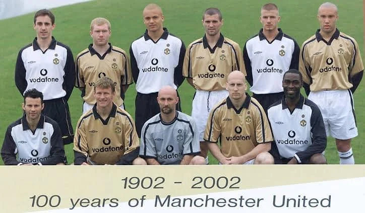 Manchester United 01/02 100th Anniversary (Double Sided) Adult's Jersey- Retro